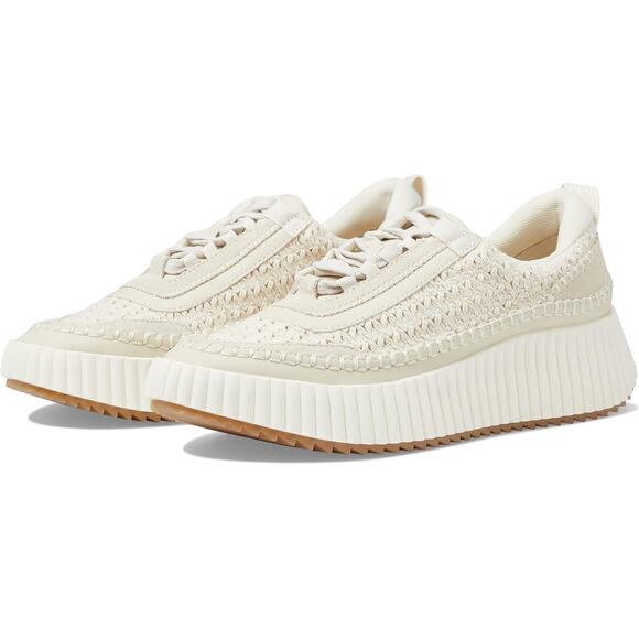 Dolce Vita Dolen Platform Sneakers in Sandstone Cream Knit - size 7.5 - Picture 1 of 10